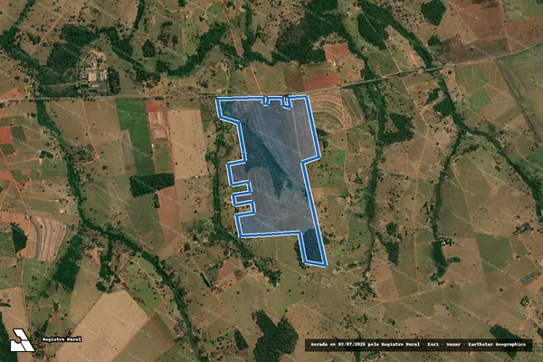 Imagem de satélite de FAZENDA SANTANA / Gleba 01 em São Luís de Montes Belos - GO