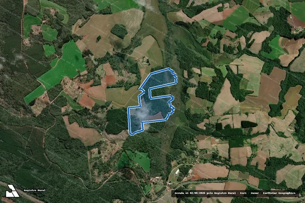 Imagem de satélite de SÍTIO RIO DA AREIA DE CIMA - Gleba 01 em Teixeira Soares - PR