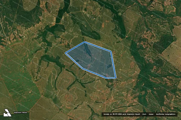 Imagem de satélite de FAZENDA VATICANO - Matrícula 1188 em Nioaque - MS