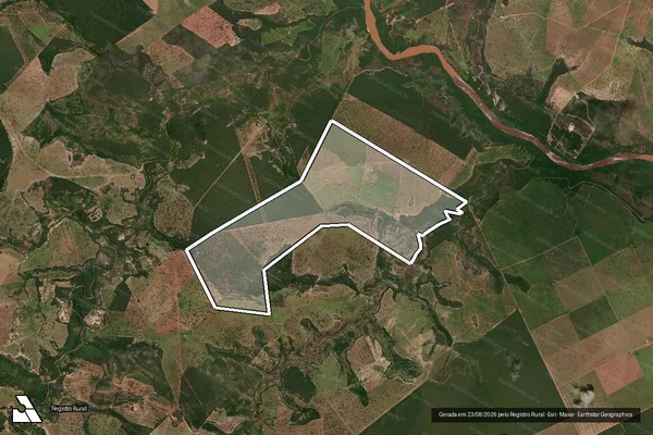 Imagem de satélite de GLEBA MONTE NEGRO 10 - Parte 1 em Pontal do Araguaia - MT
