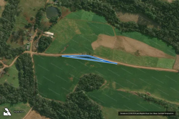 Imagem de satélite de PARTE DO LOTE RURAL Nº 473 - Parcela 1 em Paraíso - SC