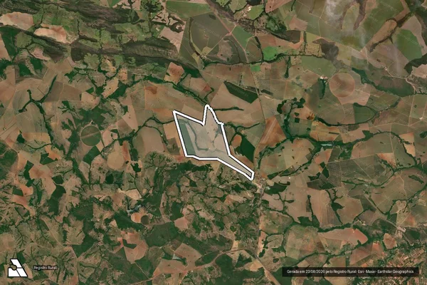 Imagem de satélite de FAZENDA PEDRA BRANCA DENOMINADA DORINHA - Parte 1 em Caldas Novas - GO