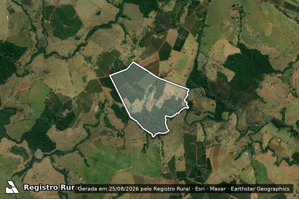 Imagem de satélite de FAZENDA MIRAMONTES - Matrícula 2.80 em Itirapuã - SP