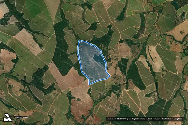 Imagem de satélite de Fazenda Santo Antônio - Parte 1 em Cajuru - SP