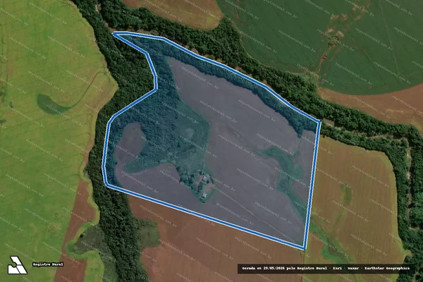 Imagem de satélite de PA Santa Rita / Lote 1 - Parte 1 em Capão do Cipó - RS