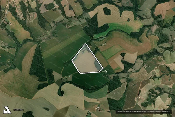 Imagem de satélite de SITIO OKADA - Matrícula 5,1035,2026 em Wenceslau Braz - PR