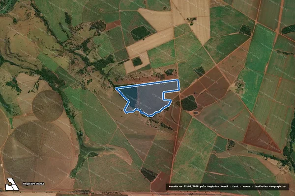Imagem de satélite de Fazenda Pontal da Água Amarela da Barra do Rio Verde - Fazenda Pontal da Água Amarela da Barra do Rio Verde em Itapagipe - MG