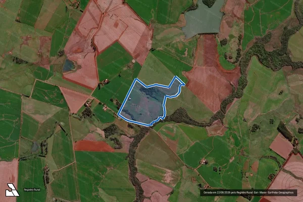 Imagem de satélite de CASA-CAMPO - Parcela 1 em Santo Antônio das Missões - RS