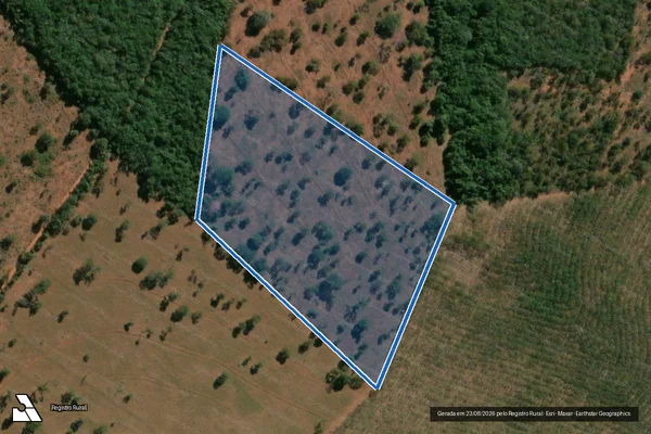 Imagem de satélite de FAZENDA ÁGUA LIMPA - PARCELA 08 em Comendador Gomes - MG