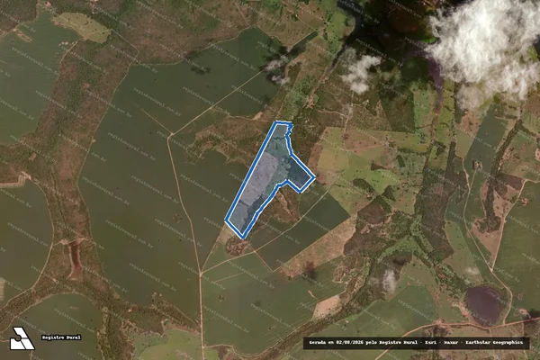 Imagem de satélite de Fazenda Jacaré ou Lages - Parcela 01 em Uruaçu - GO