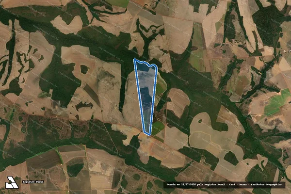 Imagem de satélite de Fazenda Três Passos - Sítio GT em Canarana - MT