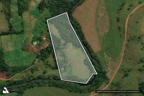 Imagem de satélite de PARTE DO LOTE RURAL NÚMERO 20 - Parcela 1 em São José do Cedro - SC