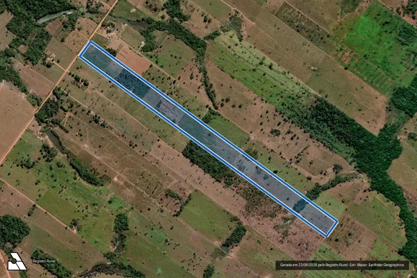 Imagem de satélite de LOTE RURAL Nº 636 - LOTE RURAL Nº 636/A em Carlinda - MT