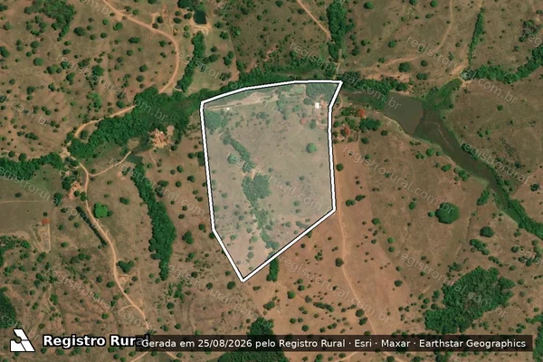 Imagem de satélite de FAZENDA BARRINHA - GLEBA_3 em Água Limpa - GO