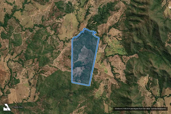 Imagem de satélite de FAZENDA "BARRO VERMELHO" OU "CONGO" - PARTE 1 em Nova Iguaçu de Goiás - GO