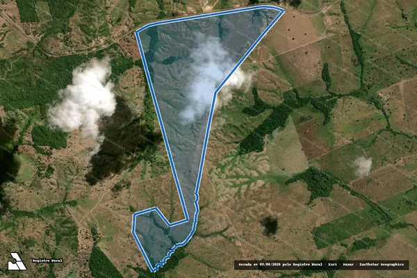 Imagem de satélite de Fazenda Vitória - Parte Lotes 69B e 70 - Loteamento Joncon - Matrícula 3393 em Arapoema - TO