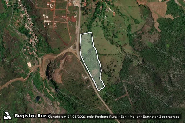 Imagem de satélite de Sítio Nossa Senhora da Lapa - Parcela 02 em Ouro Preto - MG