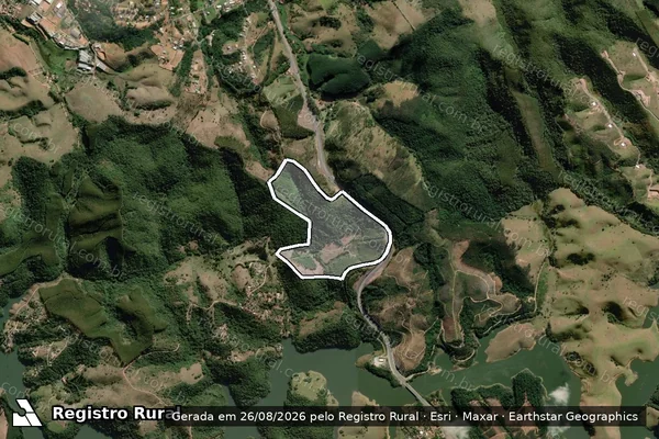Imagem de satélite de Fazenda São Vicente Gleba C - PARTE 3 em Paraibuna - SP