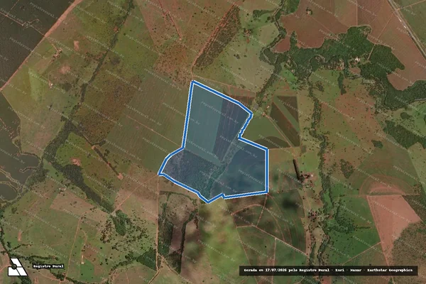 Imagem de satélite de FAZENDA MEDALHA DO PRATA - GLEBA 01 em Prata - MG