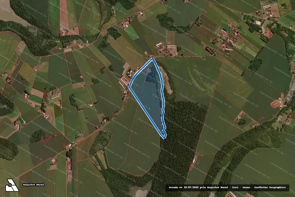 Imagem de satélite de Gleba A/1-A do 41° Perímetro da Fazenda Britânia - GLEBA A1-A em Pato Bragado - PR