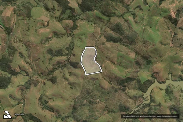 Imagem de satélite de Fazenda Água Limpa - Parcela 2 em Piraúba - MG