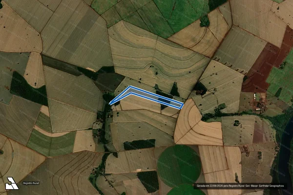 Imagem de satélite de Fazenda Nunes - Parcela 1 em Conceição das Alagoas - MG