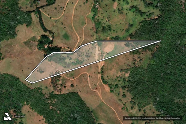 Imagem de satélite de Córrego Santo Antônio, Fazenda Santa Rita de Cássia - Parcela 1 em Coroaci - MG
