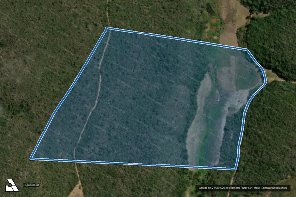 Imagem de satélite de FAZENDA SANTA MARIA  - Parte 1 em Rio Pardo de Minas - MG