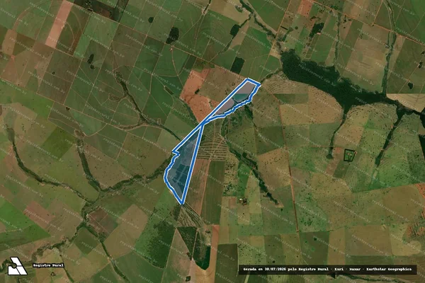 Imagem de satélite de Fazenda São Judas Tadeu - Parte 02 em Jateí - MS