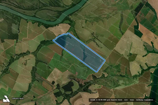 Imagem de satélite de Lotes Rurais nºs 37; Parte Remanescente do Lote nº 36; Parte do Lote Rural nº 36 e Lote Rural nº 36-Parte, da Gleba nº 03, Colôn - Parte 02 em Terra Roxa - PR