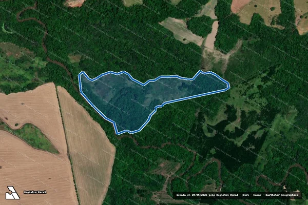 Imagem de satélite de Fazenda Boa Vista Gleba C - Sitio Midóca II em Angatuba - SP