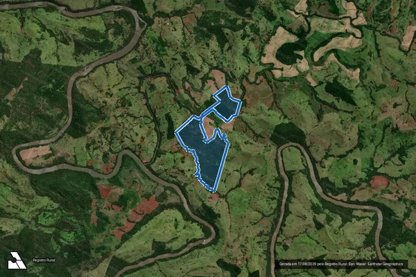 Imagem de satélite de FAZENDA SAO MIGUEL - PARCELA 01 em Laranjal - PR