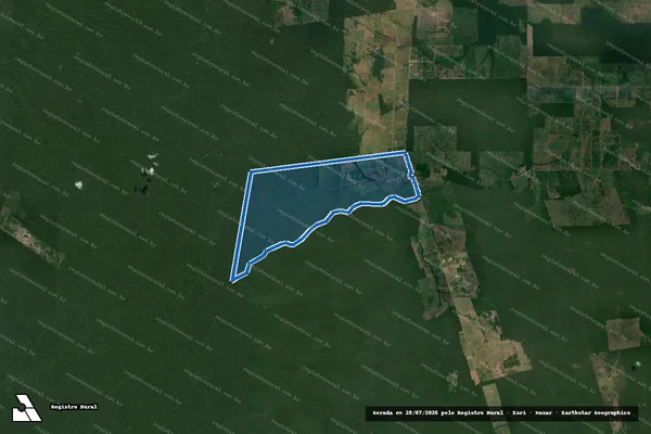 Imagem de satélite de Fazenda Terra Roxa em Lábrea - AM
