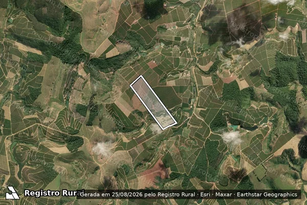 Imagem de satélite de Sitio Canaa - Parte 1 em Rio Bananal - ES