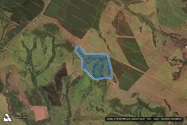 Imagem de satélite de FAZENDA PRIMAVERA - 001 em Prata - MG