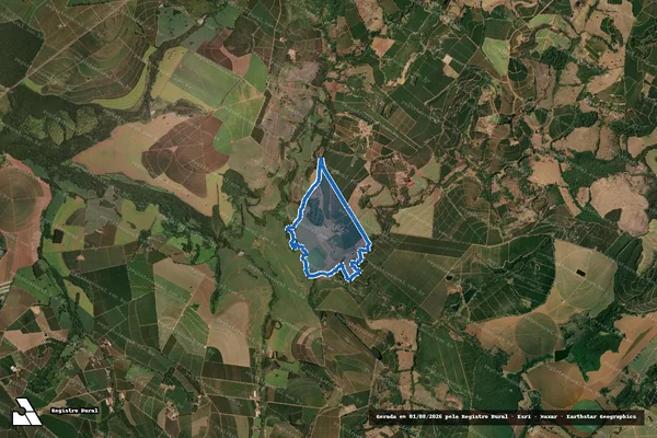 Imagem de satélite de FAZENDA SANTA CRUZ - GLEBA B - Parte 5 em Pedregulho - SP