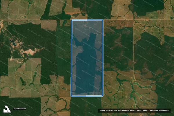 Imagem de satélite de Lote 112 da Gleba Burareiro - LOTE 12 em Rio Crespo - RO