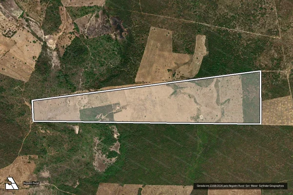 Imagem de satélite de FAZENDA CURRAL NOVO - GLEBA 02 em Santa Rita de Cássia - BA