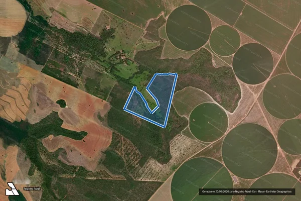 Imagem de satélite de FAZENDA CAMPINAS - Gleba 3 em Unaí - MG
