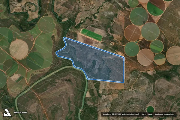 Imagem de satélite de FAZENDA BARRA - Parte 1 em Brasilândia de Minas - MG