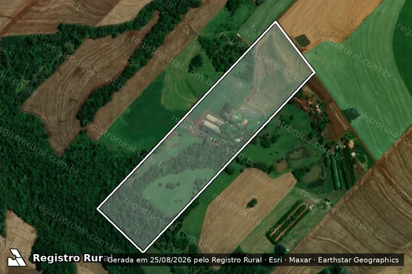 Imagem de satélite de Lote Rural Nº 255.C, L. Marreco, 4º Per. da Faz. Britânia - Parcela 1 em Toledo - PR