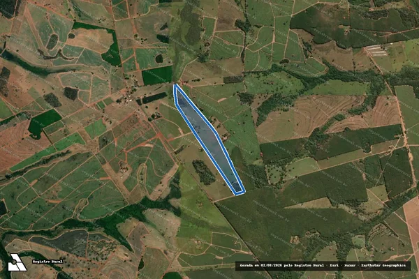 Imagem de satélite de Sitio São Bento - Parte 1 em Nhandeara - SP