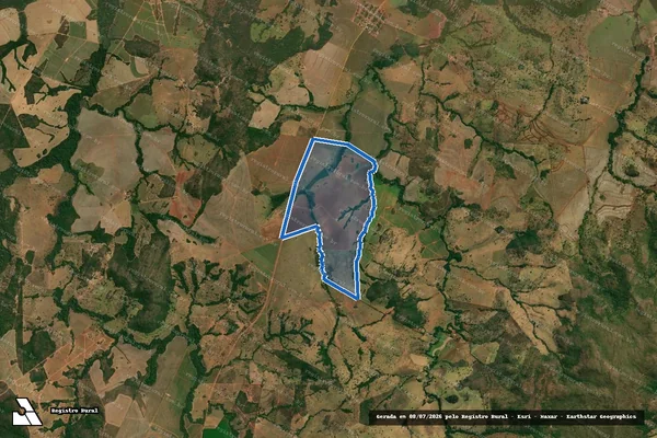 Imagem de satélite de FAZENDA BOCAINA DO PASSA TRÊS em Santa Rita do Novo Destino - GO