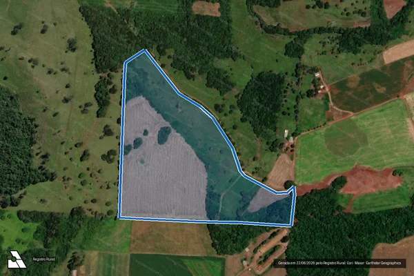 Imagem de satélite de SITIO GUIZONI - Lote Rural nº 04-B da Gleba 73-FB em Boa Esperança do Iguaçu - PR