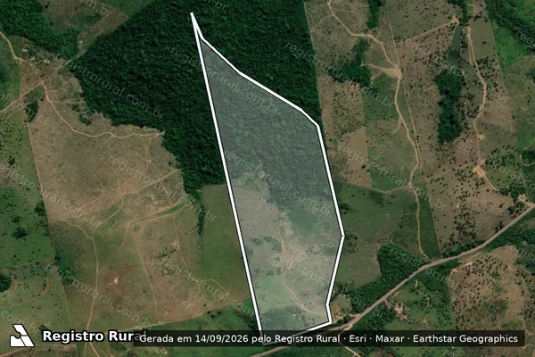 Imagem de satélite de SÍTIO JARDIM AGRICOLA -  GLEBA SANTA CRUZ