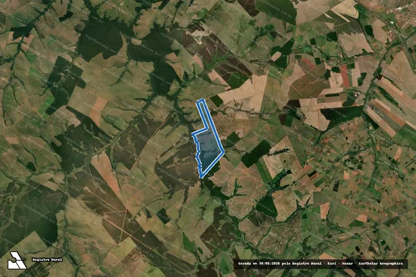 Imagem de satélite de FAZENDA IRAPUÃ em Cafelândia - SP