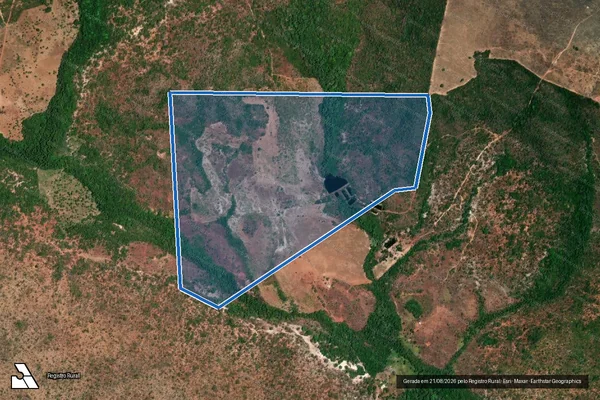 Imagem de satélite de FAZENDA  LAGOA SECA - Parte 001 em São Pedro dos Crentes - MA