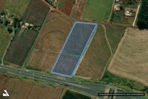 Imagem de satélite de Lote de Terras Sob nº 39/8, da Gleba Ribeirão Alegre. - Lote de Terras Sob nº 39/8, da Gleba Ribeirão Alegre em Mandaguari - PR
