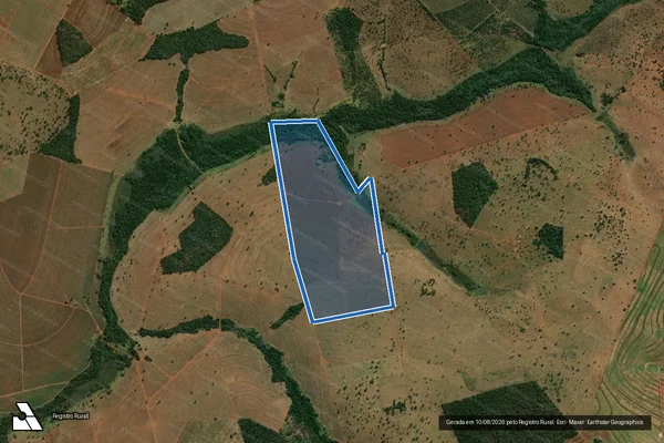 Imagem de satélite de FAZENDA PEROBAS - URUPÊ - Gleba 02 em Campina Verde - MG