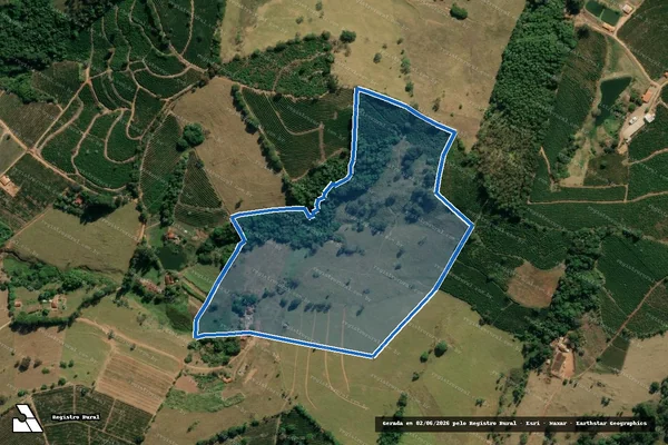 Imagem de satélite de Sítio Igrejinha da Serra - Gleba 2 em Guaranésia - MG